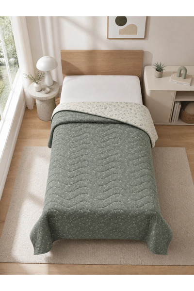 ŞENER HOME Cotton Single Double-Sided Lavinya Quilted Multi-Purpose Cover 160...