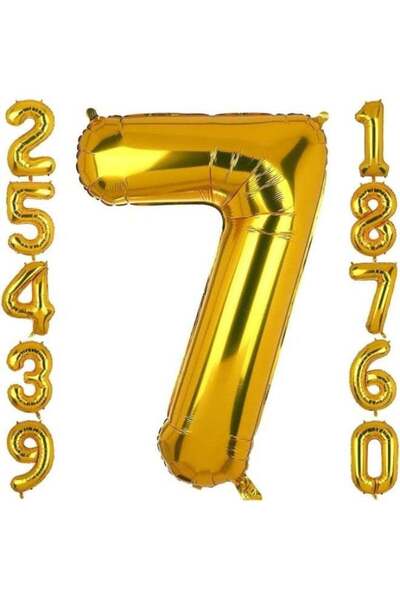Kovar Gold Number Balloon, Large Foil Mylar Party Decoration with Numbers 0-9...