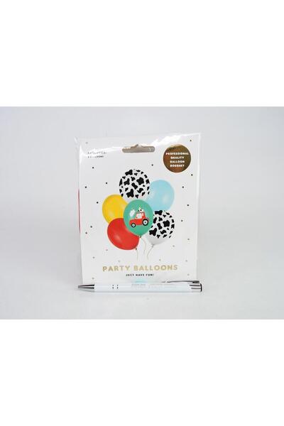 Partydeco Baloane latex cu imprimeu 30cm Farm 6buc