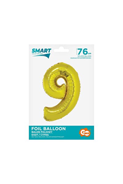 Godan Balon, Cifra 9, 100cm, Auriu