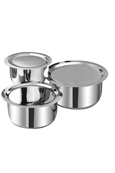 Vinod By Styli 3-Piece Cookware Set with Lid 1.8 Ltr