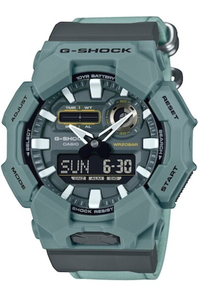 G-SHOCK Ceas sport bărbătesc GA-010CE-2AER verde, rezistent la șocuri