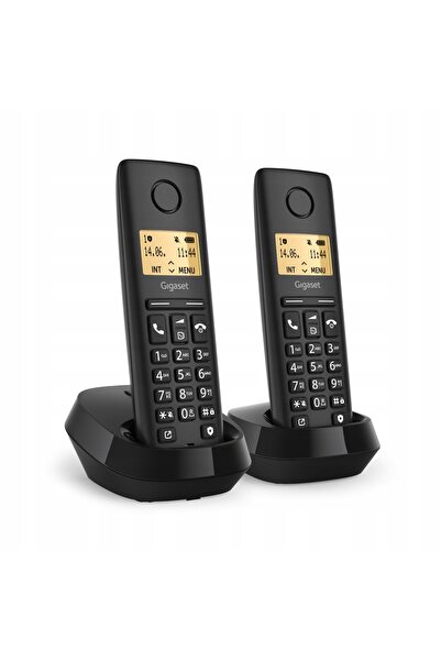 GIGASET Telefon fix fără fir Pure 100 Duo 2 Căști Negru