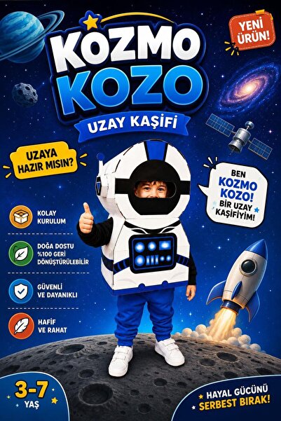 Kardinno Kozmo Kozo Educational Toy Cardboard Wearable Children's Costume Act...