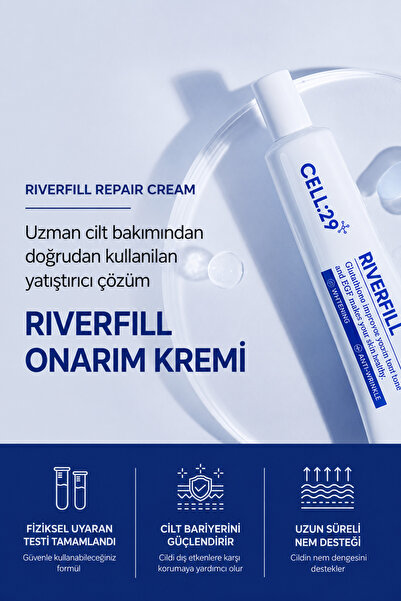 Cell:29 RIVERFILL ONARICI KREM EGF Centella Niasinamid Derin Kırışıklık Yaşla...