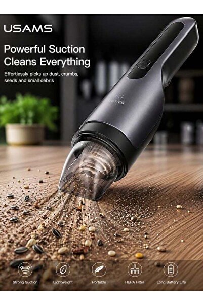 Usams Vacuum cleaner , 5500PA Powerful Suction, Portable Rechargeable Mini Va...