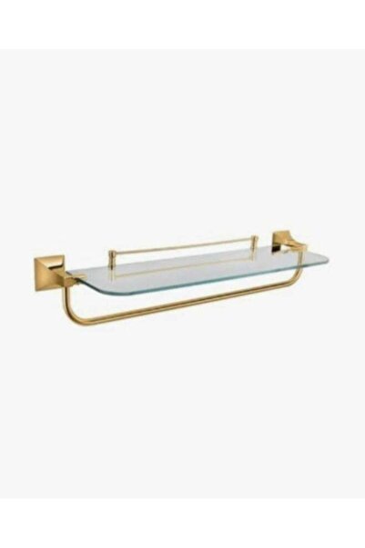 Somany Bathware SOMANY Giza Glass Towel Rack – Brushed Gold Finish | 67x14x24...