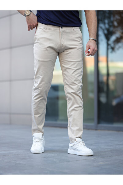 BASEL.CO Basic Chino Linen Trousers