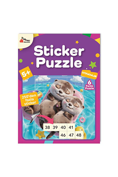 Playever Sticker Puzzle - Uykucular - Çıkartmalı Yapboz Etkinlik Kitabı