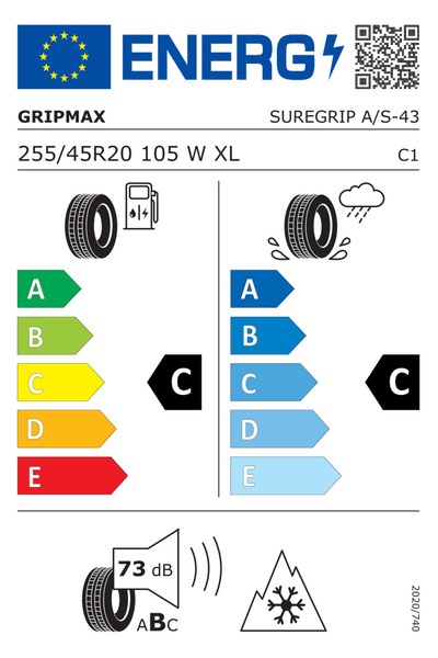 Gripmax Anvelopa Mixte SUREGRIP AS XL 255/45 R20