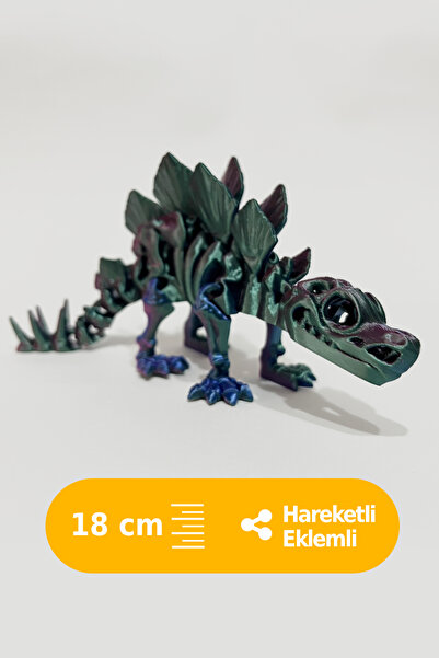 Artimon 3D Store Hareketli Stegosaurus 3D İskelet Parlak Dinozor | Oyuncak Di...