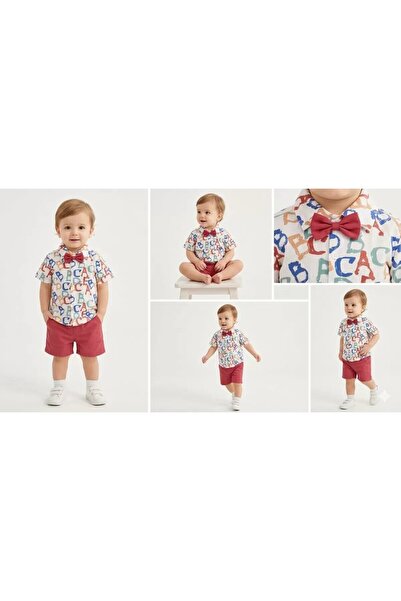 Generic Brand 9/24 Month Baby Set with Bow Tie Shirt and Shorts