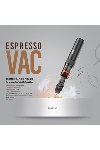Lepresso Espresso Vacuum, 15,000Pa Suction Portable Vacuum Cleaner with Multi...