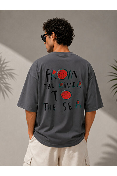 Nulivez Palestine Themed Oversize Unisex T-Shirt |   From the River to the Se...