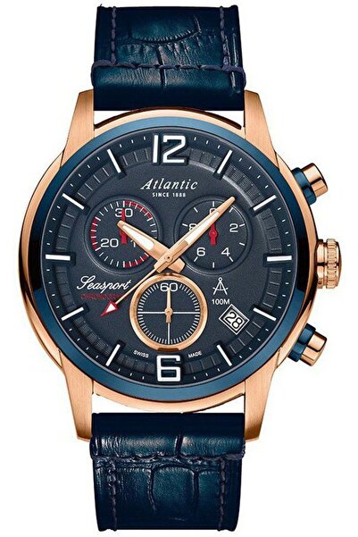 Atlantic Ceas bărbătesc, model 87461.44.55 — albastru marin, sportiv.