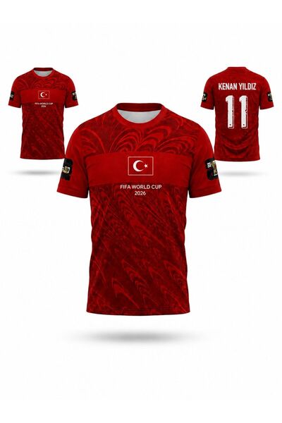 sonvadi TÜRKİYE FIFA 2026 MİLLİ TAKIM KENAN YILDIZ YETİŞKİN KIRMIZI FORMA UNISEX