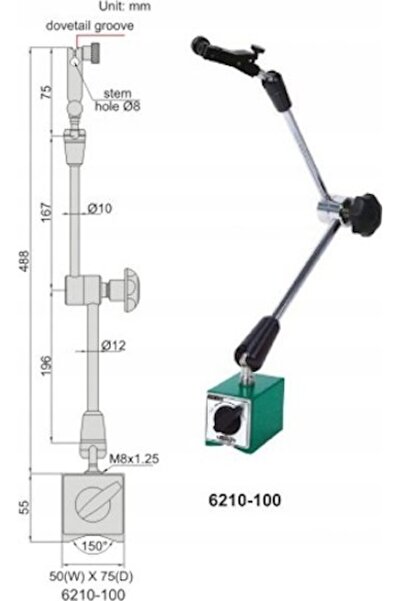İnsize Bază magnetică, dimensiune L=500