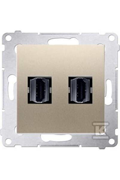 Kontakt-Simon Simon 54 Priză dublă HDMI auriu mat DGHDMI2.01/44