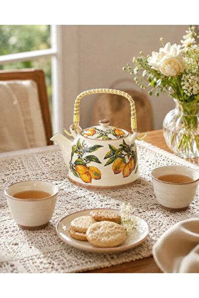 Mary's Concept Limon Bahçesi Porselen Teapot 800 ml