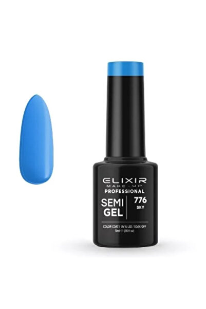 Elixir Επαγγελματικό Ημι-τζελ Ημι-μόνιμο Βερνίκι Νυχιών 776 Γαλάζιο του Ουραν...