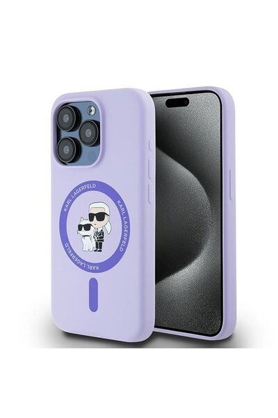 Karl Lagerfeld Θήκη iPhone 15 Pro Συμβατή με MagSafe Klhmp 15 lscmkcrhu Σιλικ...
