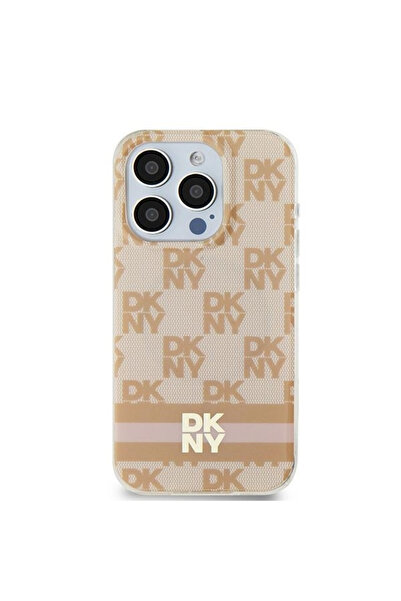 Dkny Πλαστική ροζ θήκη κινητού τηλεφώνου με σχέδιο για το πίσω μέρος (iPhone 15)