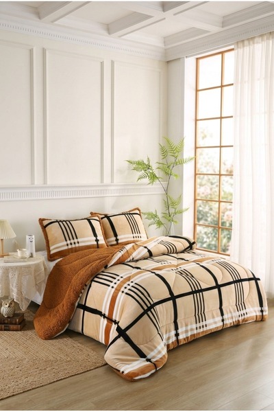 Bikaya Home Osotto Double Patterned Comforter Quilt Set |   220X240 cm |   St...