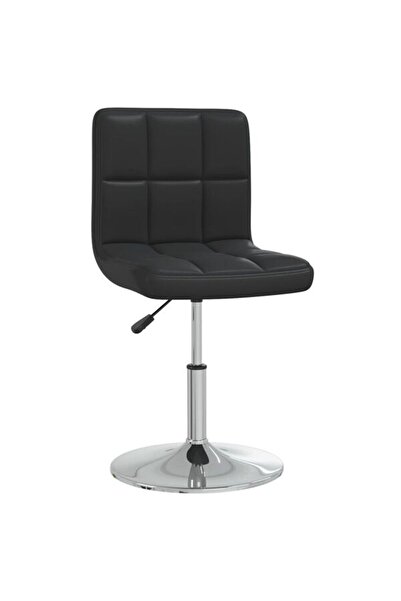 vidaxl Scaun de dining, negru, piele ecologică
