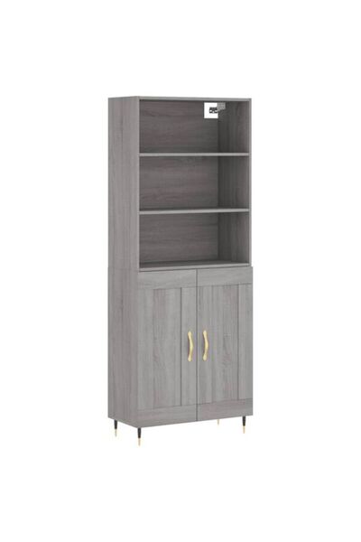 vidaxl Dulap înalt, gri Sonoma, 69,5 x 34 x 180 cm, lemn prelucrat