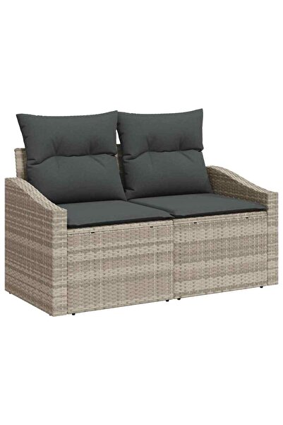 vidaxl Canapea de grădină cu pernă 123 x 62 x 69 cm poliratan