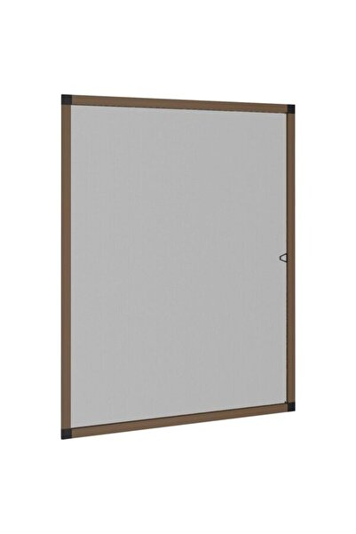 vidaxl Plasă anti-insecte pentru ferestre, maro, 100 x 120 cm