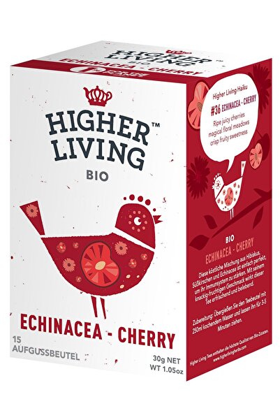 HIGHER LIVING Ceai echinacea si visine bio 15dz 30g