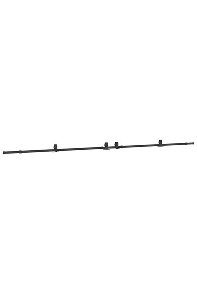 vidaxl Set de feronerie pentru ușă glisantă, Negru, 427 cm, Oțel