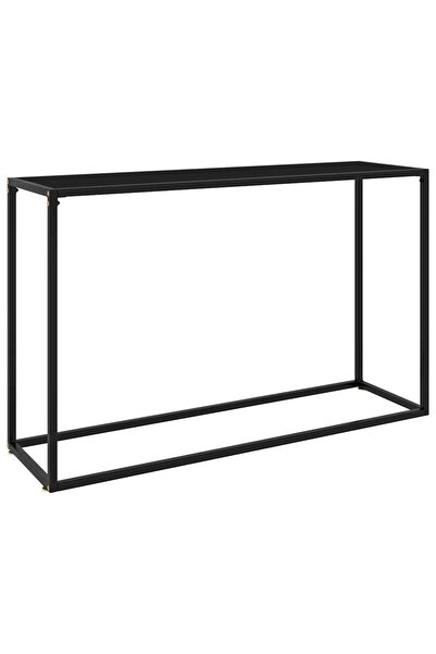 vidaxl Masă consolă, negru, 120x35x75 cm, sticlă securizată