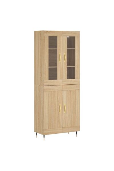 vidaxl Dulap înalt, stejar Sonoma, 69,5 x 34 x 180 cm, lemn prelucrat