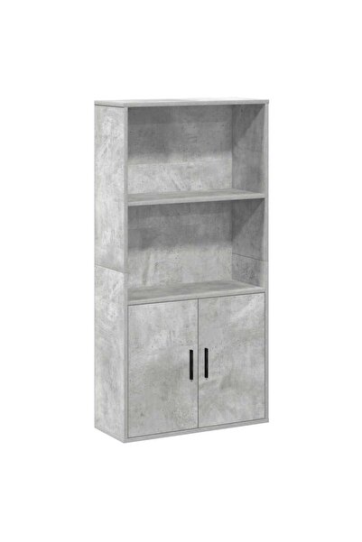 vidaxl Bibliotecă, gri beton, 60x24x120 cm, lemn prelucrat