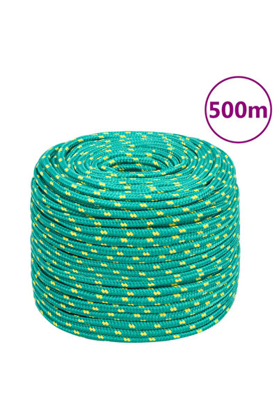 vidaxl Frânghie pentru barcă, Verde, 6 mm, 500 m, Polipropilenă