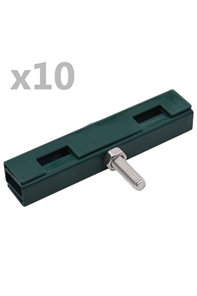 vidaxl Conector în formă de U pentru spalier de grădină, 10 seturi, verde