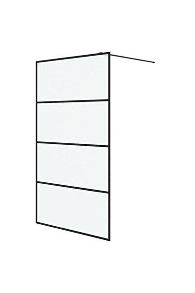 vidaxl Paravan de duș tip walk-in negru 115 x 195 cm, sticlă ESG mată
