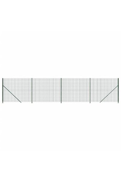 vidaxl Gard din plasă de sârmă cu bordură, verde, 1,4 x 10 m