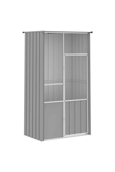 vidaxl Colivie pentru păsări Gri 115 x 78 x 200 cm Oțel Galvanizat