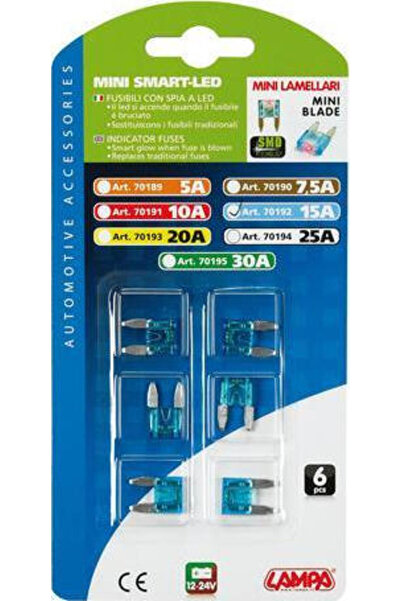Lampa Έξυπνες Ασφάλειες Ένδειξης LED MicroBlade 12/32 V 15 A