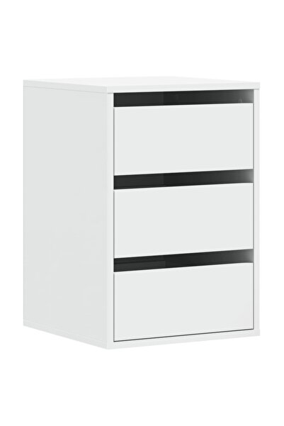 vidaxl Dulap colț cu sertare alb 40x41x58 cm lemn prelucrat