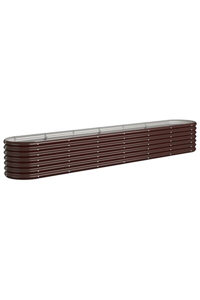 vidaxl Strat de grădină înălțat 260 x 40 x 36 cm din oțel galvanizat