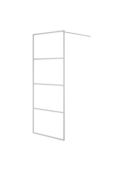 vidaxl Paravan de duș tip walk-in, argintiu, 80 x 195 cm, sticlă ESG transpar...