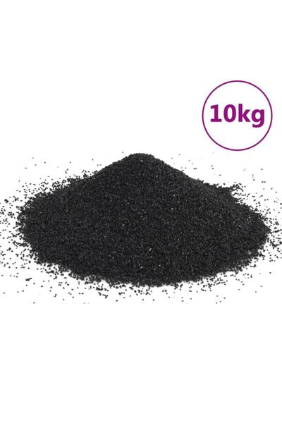 vidaxl Nisip pentru acvariu, 10 kg, negru, 0.2-2 mm