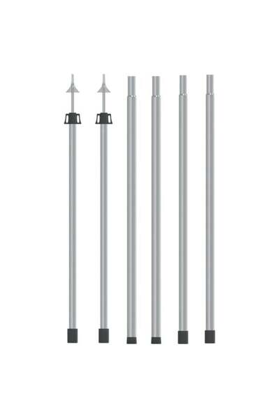 vidaxl Bețe telescopice pentru prelată, 2 buc., 102-260 cm, aluminiu