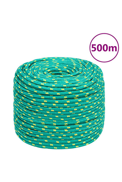 vidaxl Frânghie de barcă, verde, 8 mm, 500 m, polipropilenă