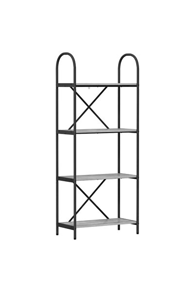 vidaxl Raft pentru cărți Gri Sonoma 60 x 30 x 146 cm Lemn compozit