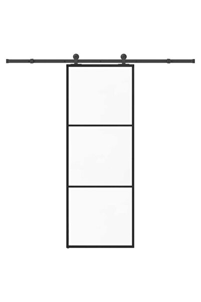 vidaxl Ușă glisantă cu set de feronerie, 76 x 205 cm, sticlă ESG/aluminiu